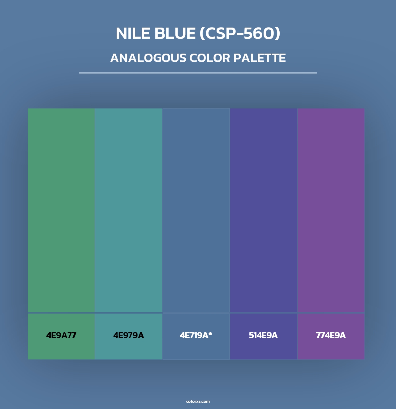 Nile Blue (CSP-560) - Analogous Color Palette