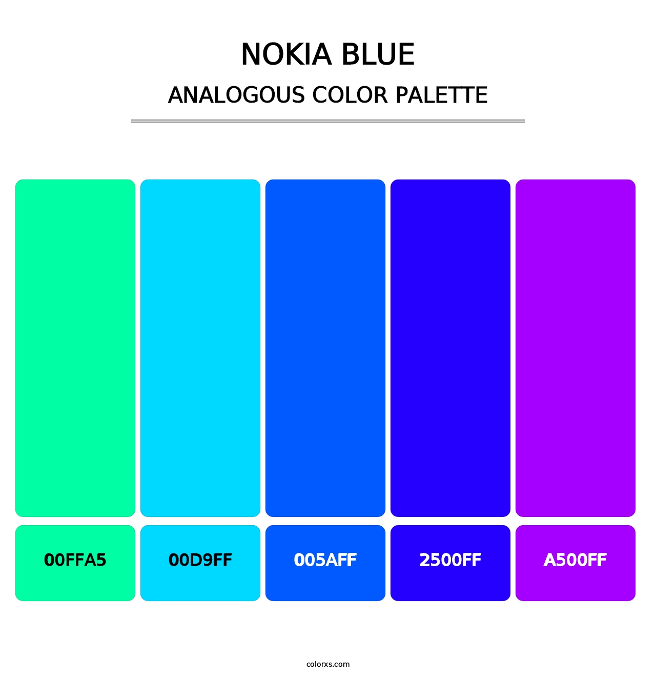 Nokia Blue - Analogous Color Palette