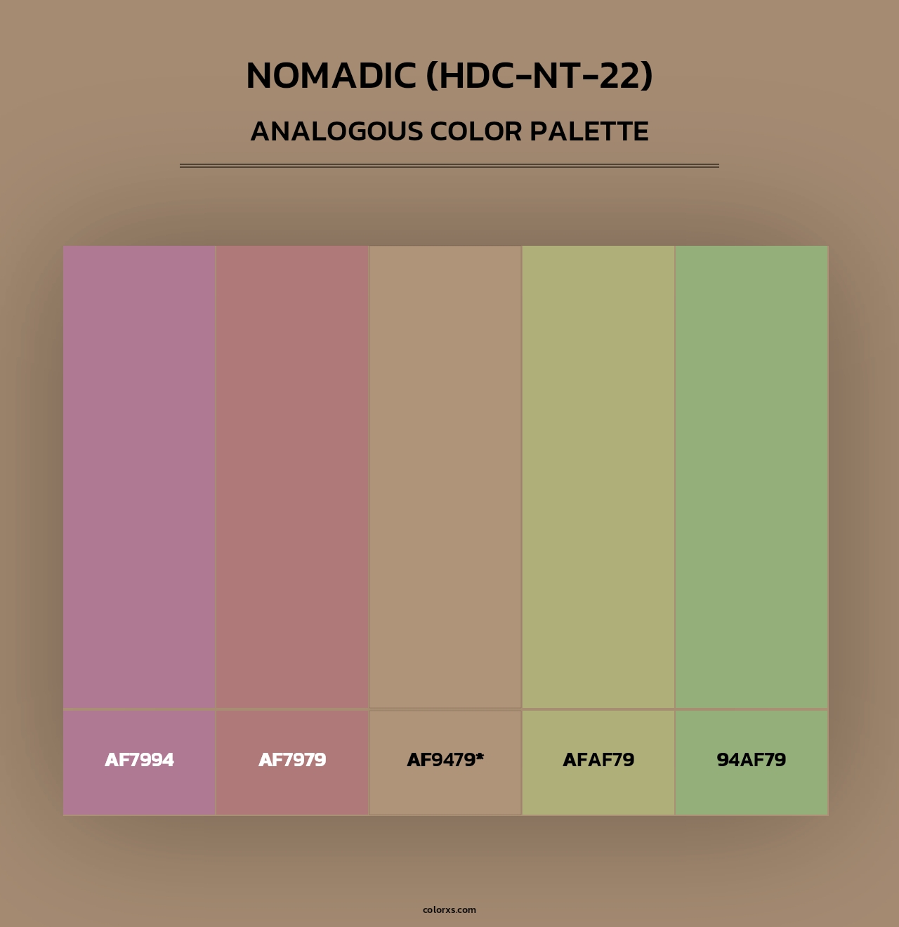 Nomadic (HDC-NT-22) - Analogous Color Palette