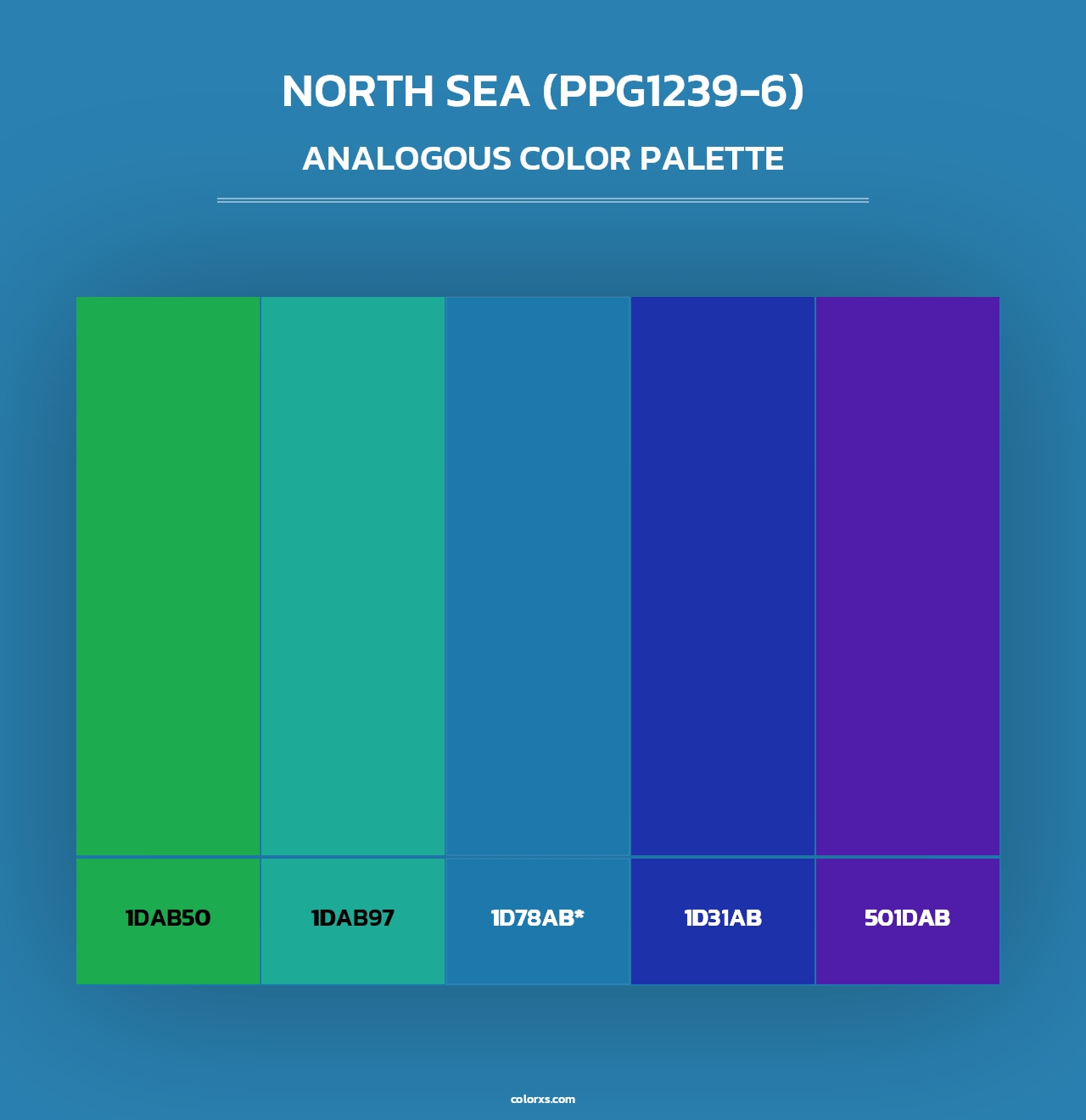 North Sea (PPG1239-6) - Analogous Color Palette