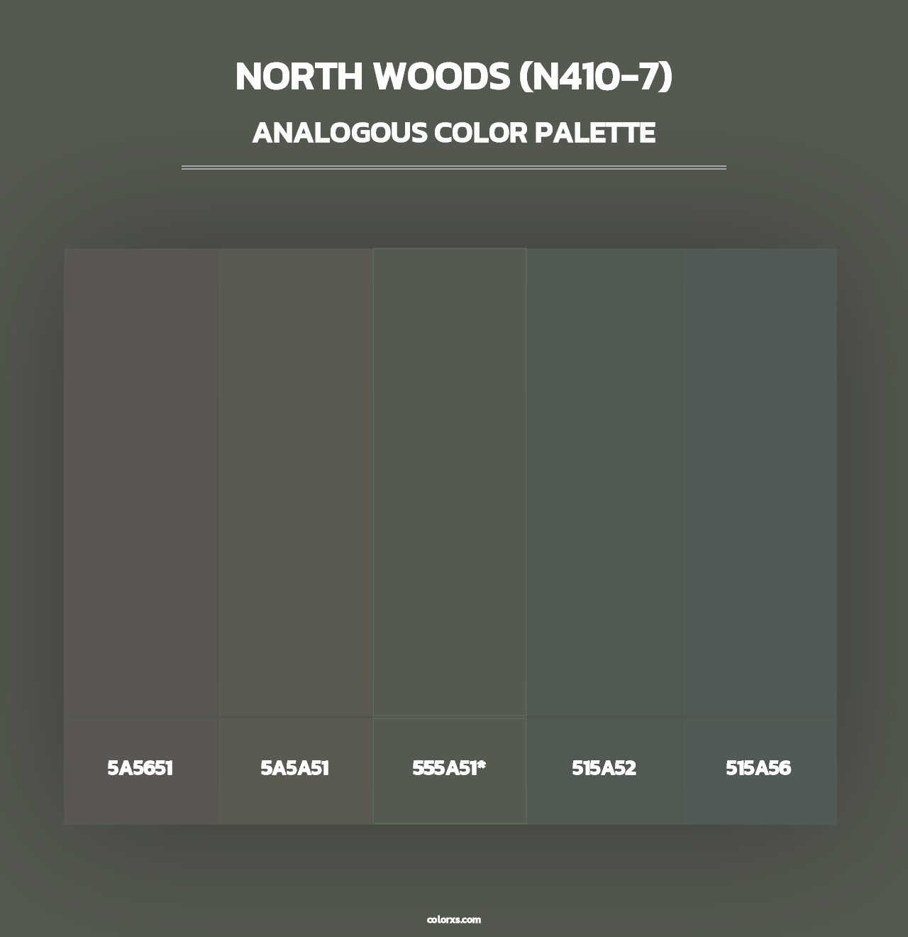 North Woods (N410-7) - Analogous Color Palette