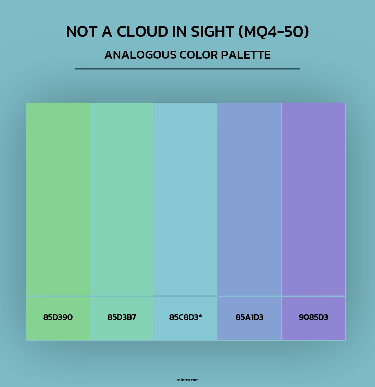 Not A Cloud In Sight (MQ4-50) - Analogous Color Palette