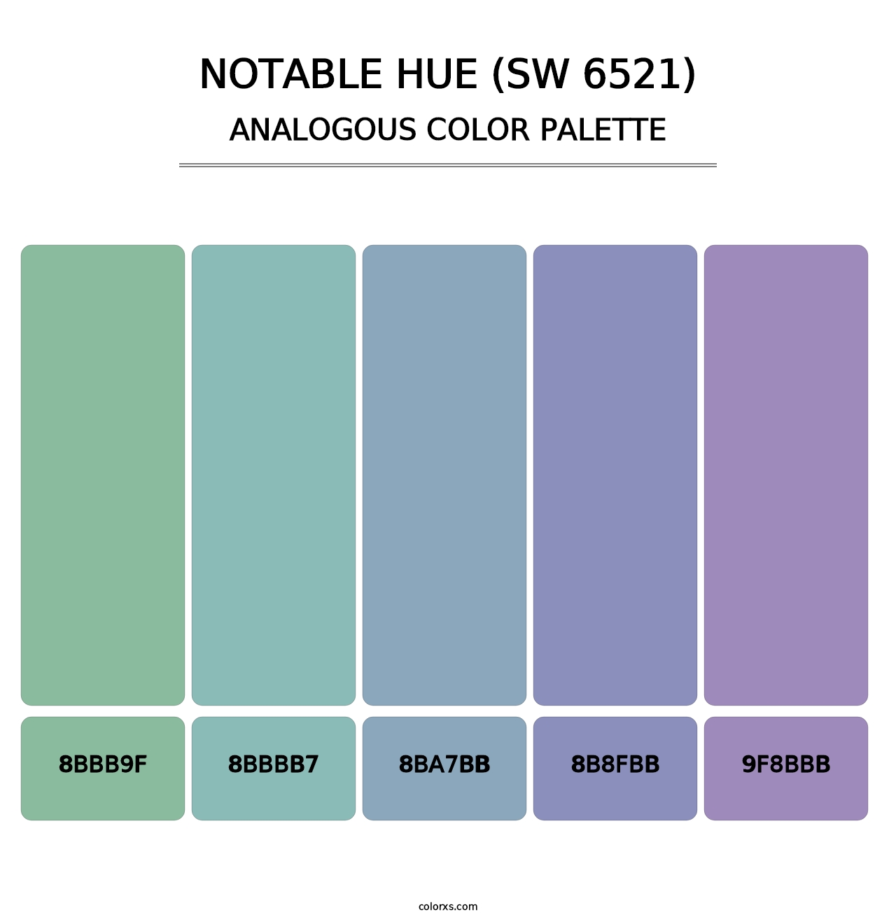 Notable Hue (SW 6521) - Analogous Color Palette