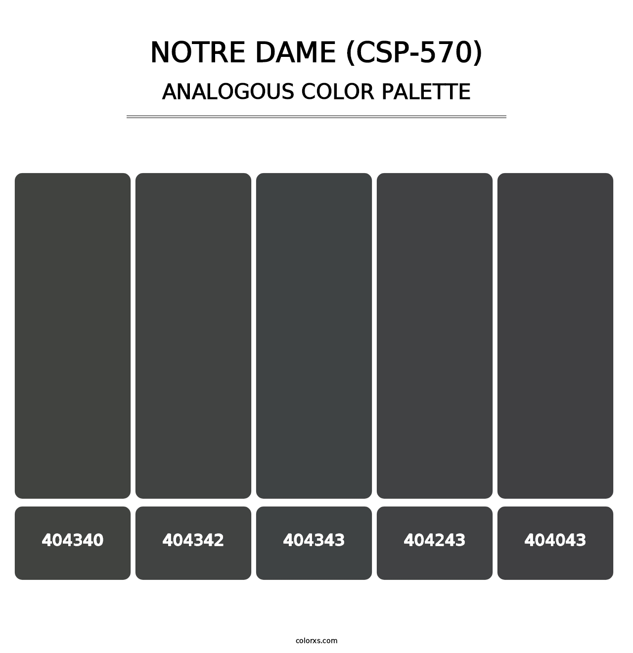 Notre Dame (CSP-570) - Analogous Color Palette