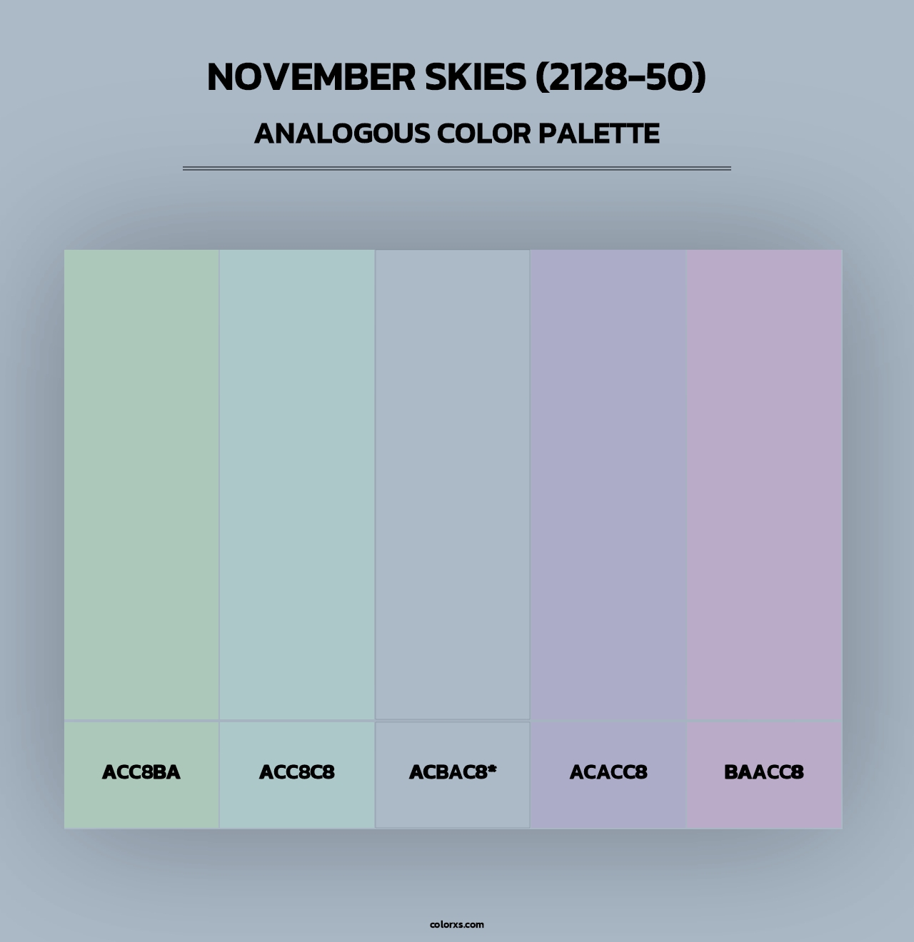 November Skies (2128-50) - Analogous Color Palette