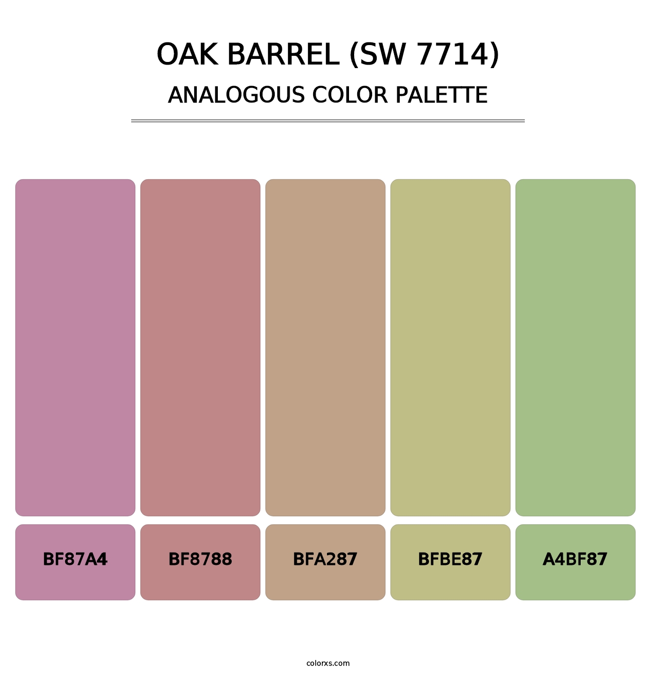 Oak Barrel (SW 7714) - Analogous Color Palette