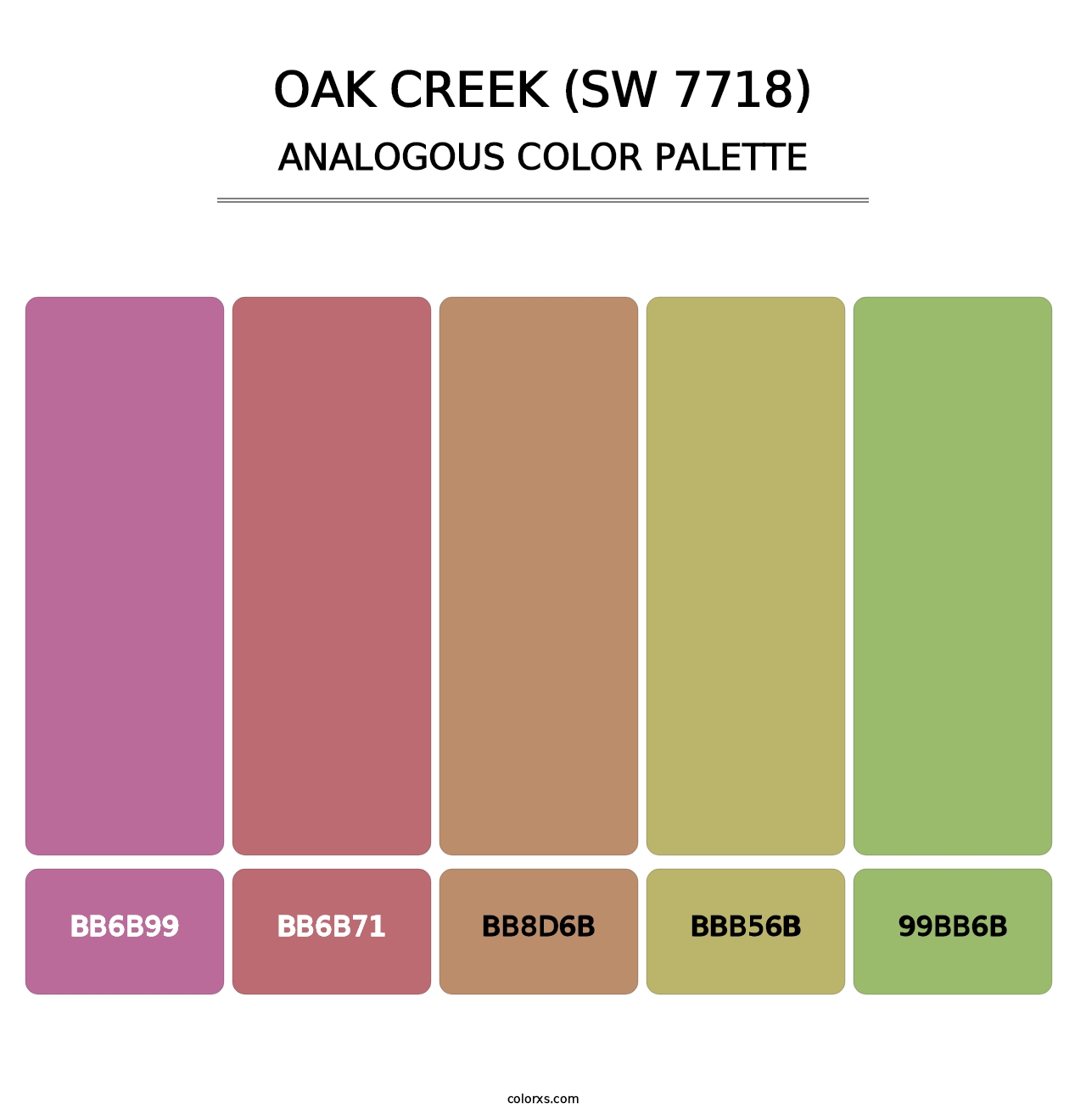 Oak Creek (SW 7718) - Analogous Color Palette