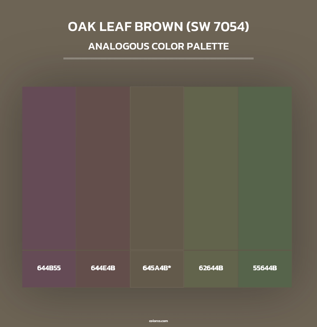 Oak Leaf Brown (SW 7054) - Analogous Color Palette