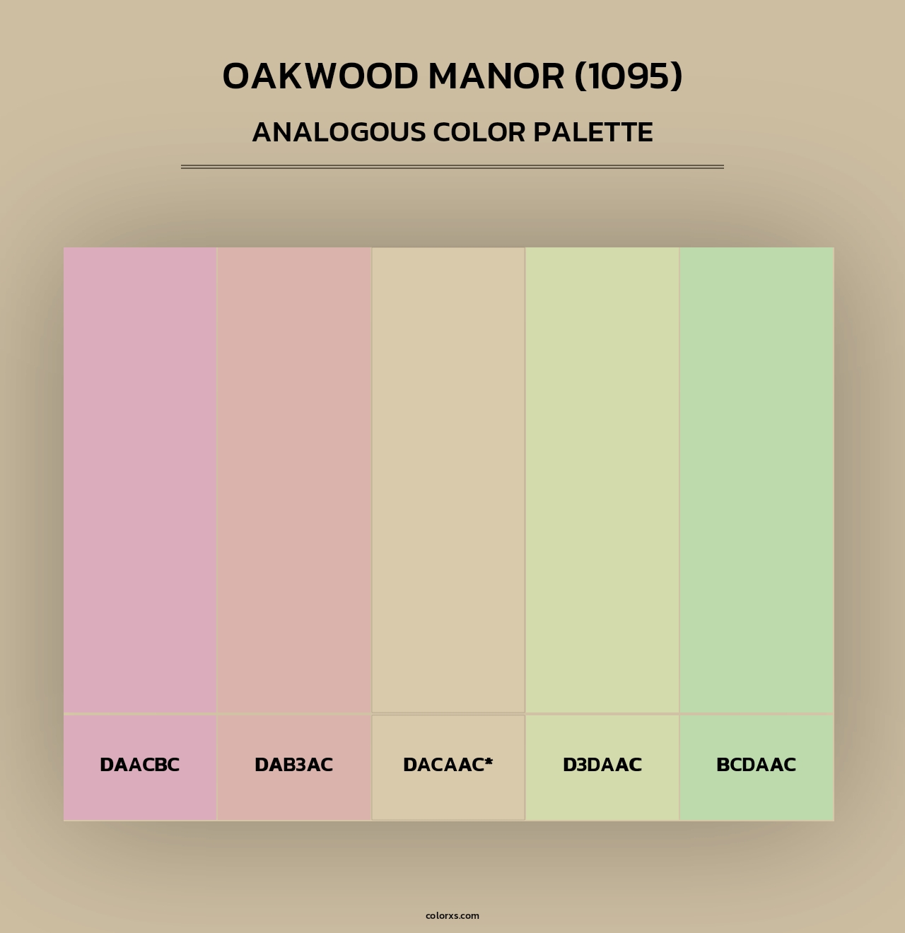 Oakwood Manor (1095) - Analogous Color Palette