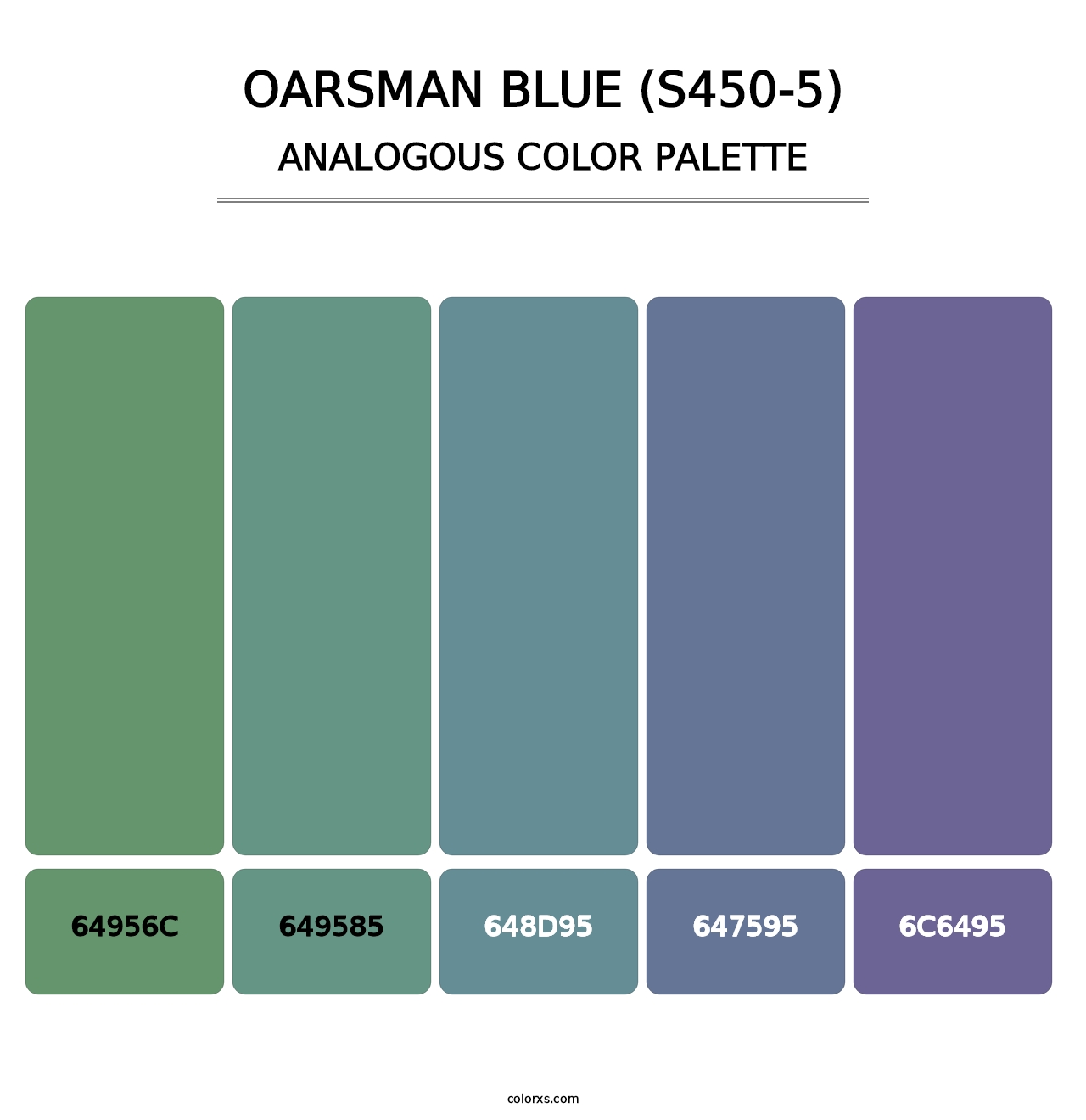 Oarsman Blue (S450-5) - Analogous Color Palette
