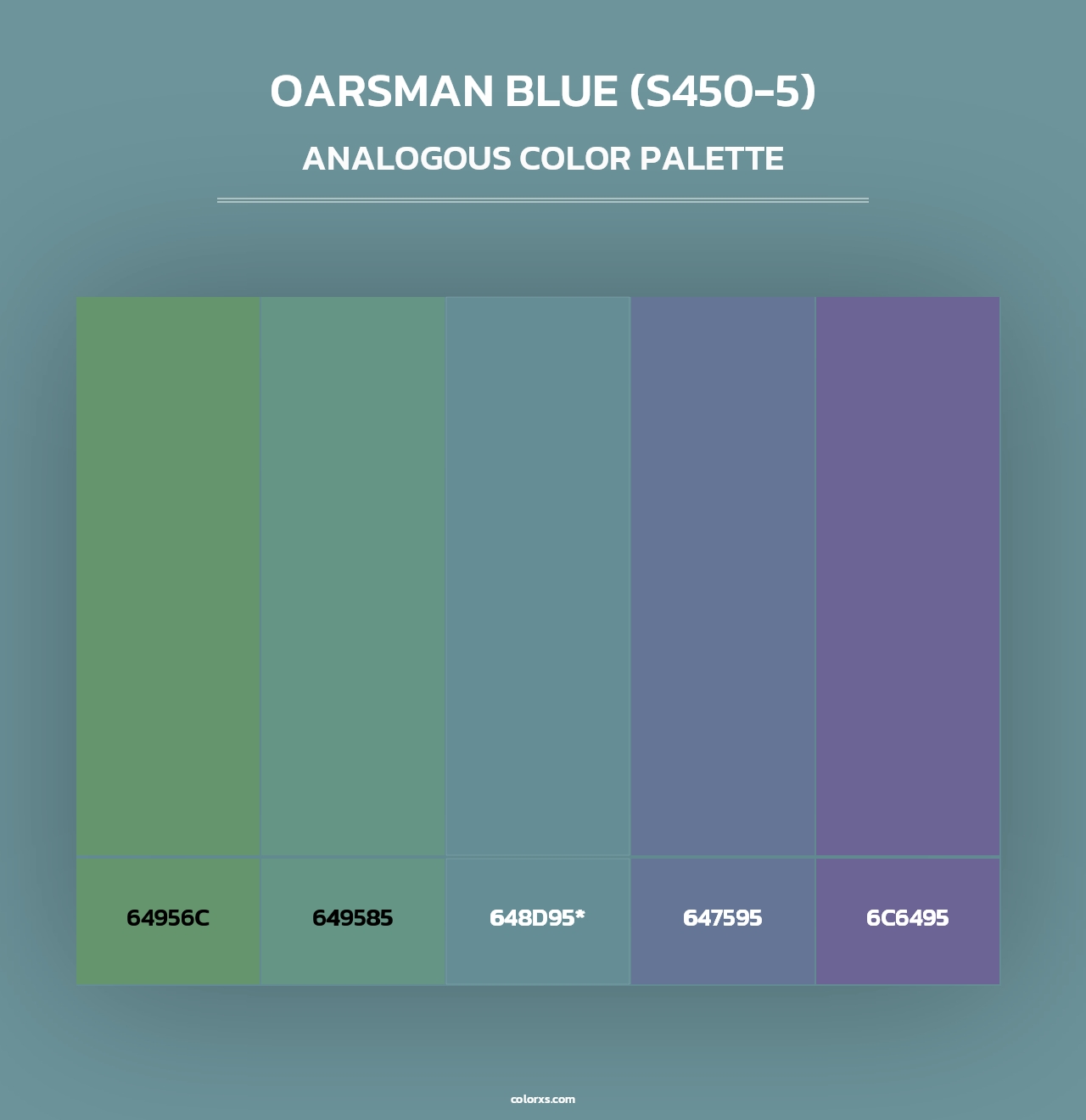 Oarsman Blue (S450-5) - Analogous Color Palette