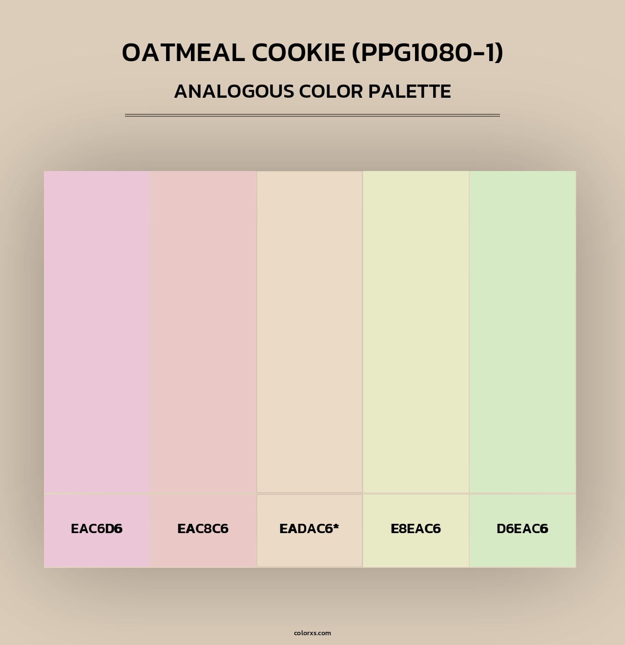 Oatmeal Cookie (PPG1080-1) - Analogous Color Palette