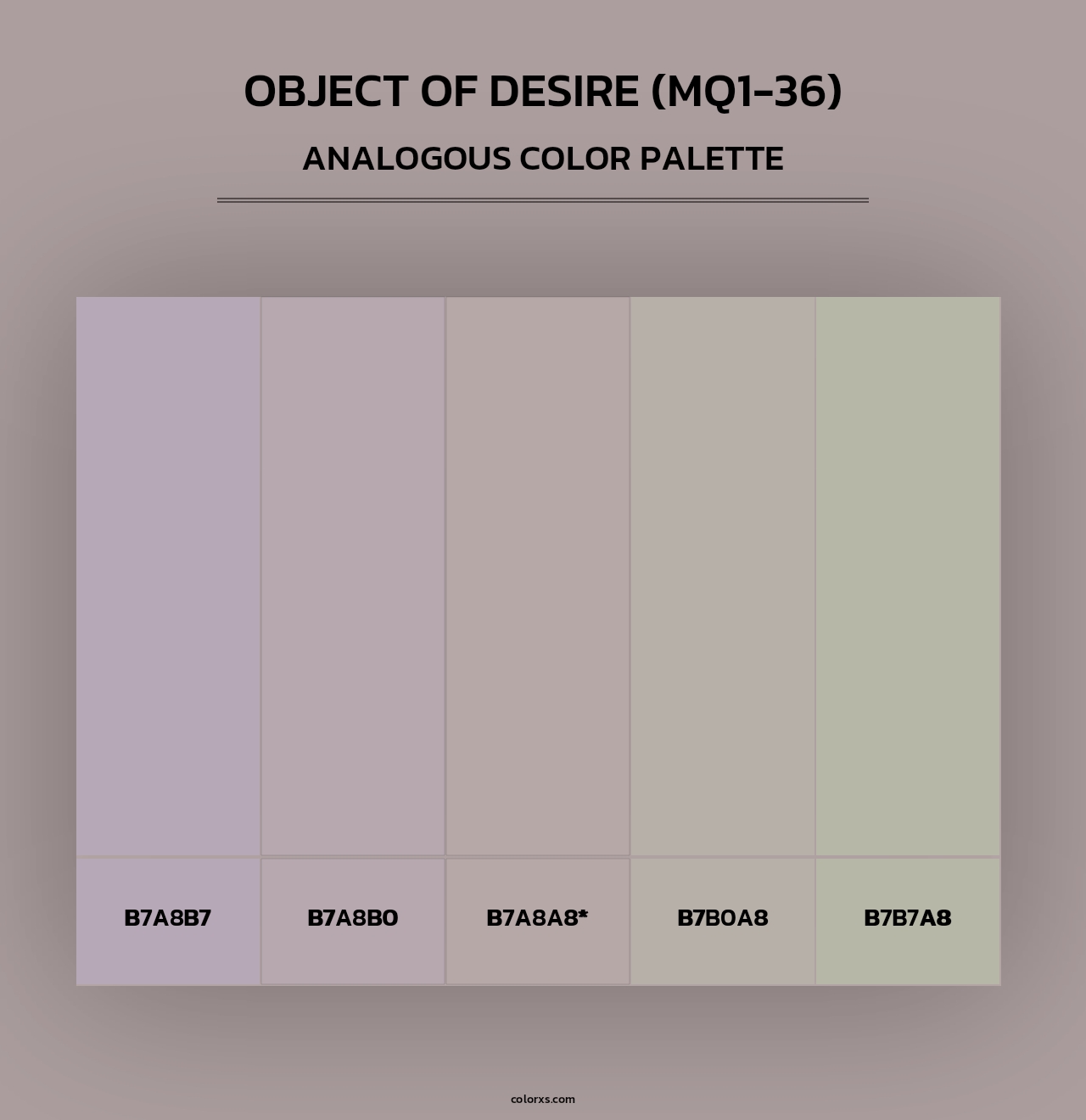 Object Of Desire (MQ1-36) - Analogous Color Palette