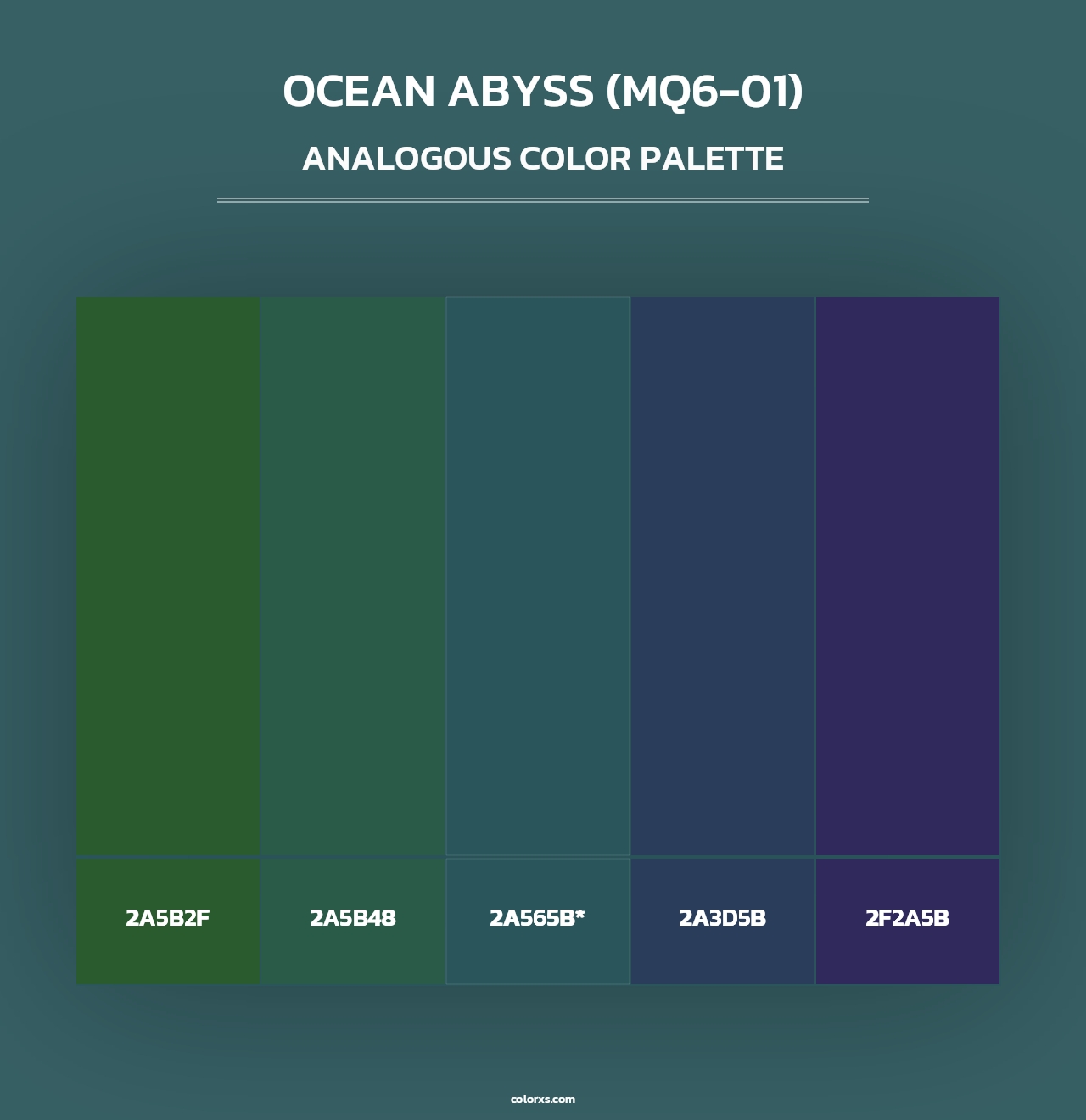 Ocean Abyss (MQ6-01) - Analogous Color Palette