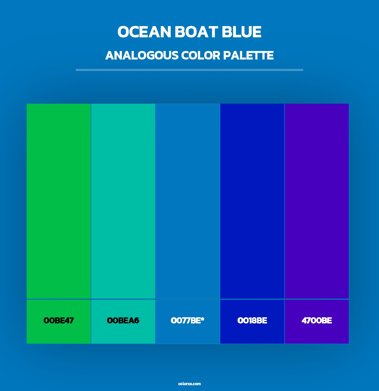Ocean Boat Blue - Analogous Color Palette