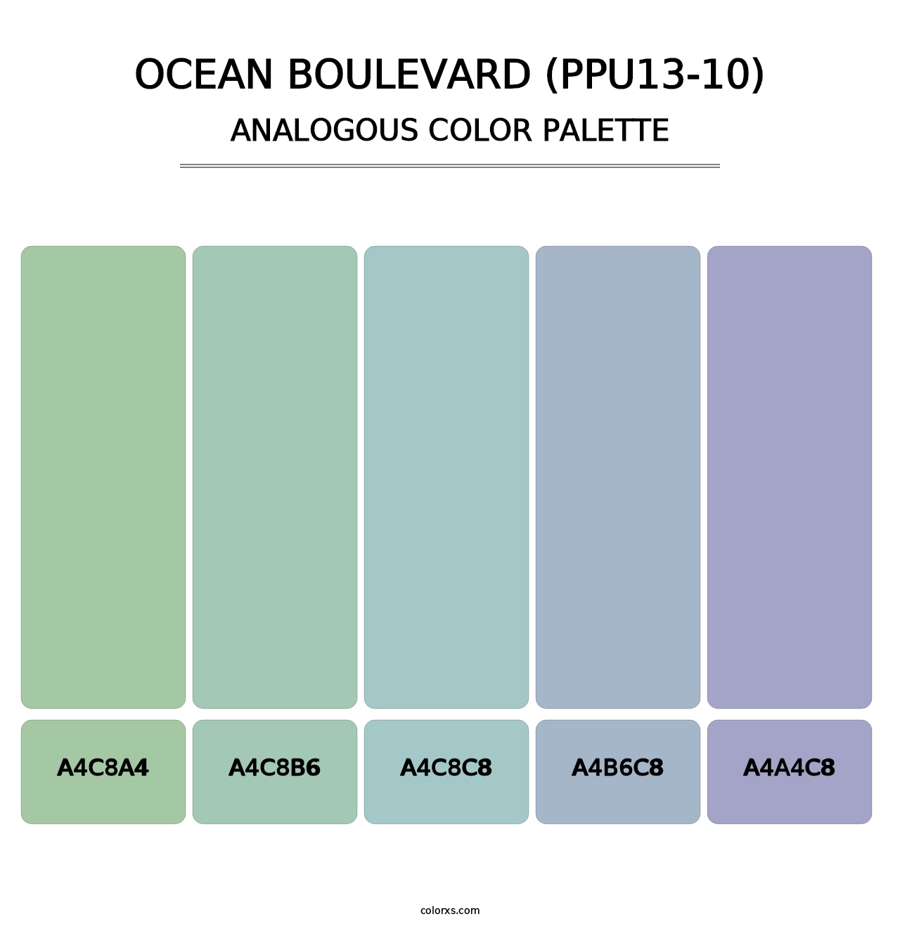 Ocean Boulevard (PPU13-10) - Analogous Color Palette
