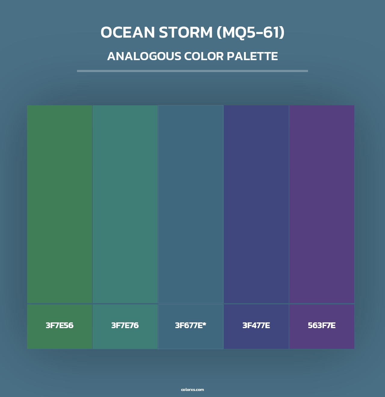 Ocean Storm (MQ5-61) - Analogous Color Palette