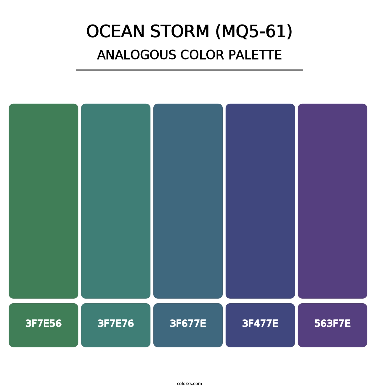 Ocean Storm (MQ5-61) - Analogous Color Palette