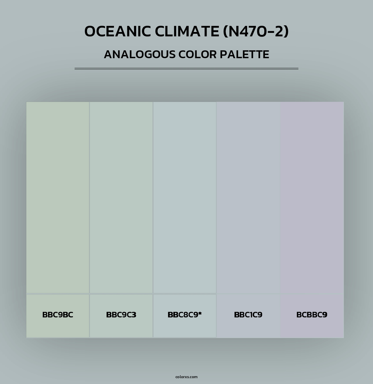 Oceanic Climate (N470-2) - Analogous Color Palette