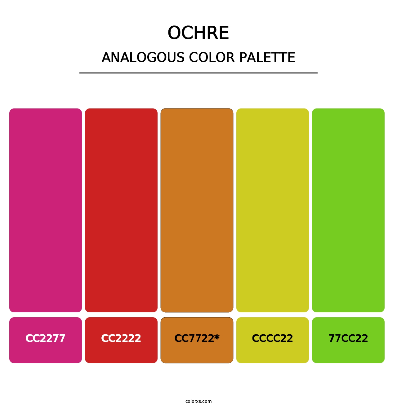 Ochre - Analogous Color Palette