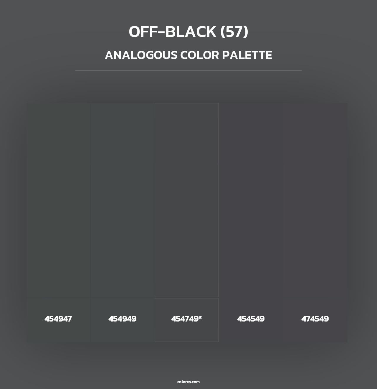 Off-Black (57) - Analogous Color Palette