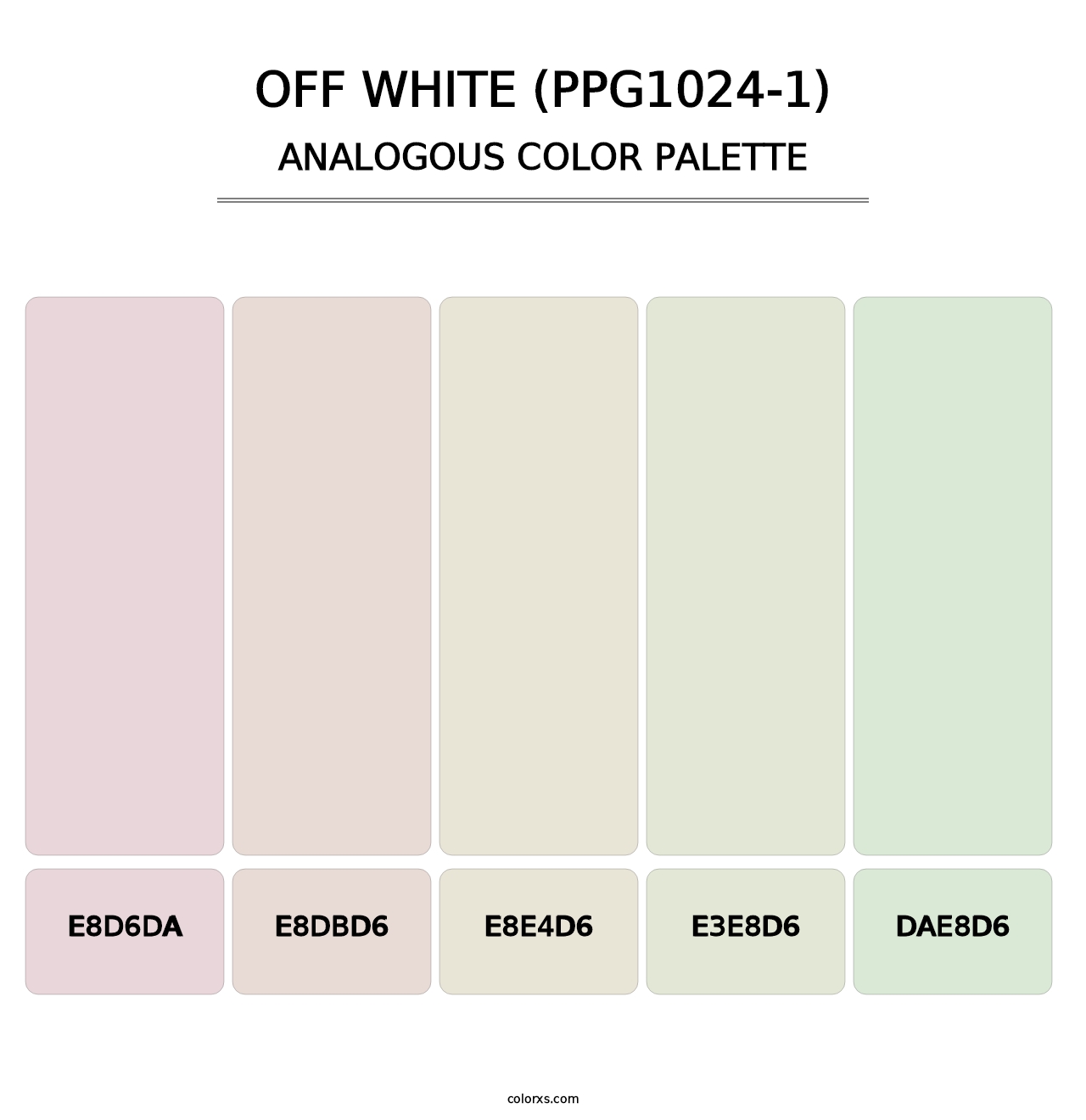 Off White (PPG1024-1) - Analogous Color Palette