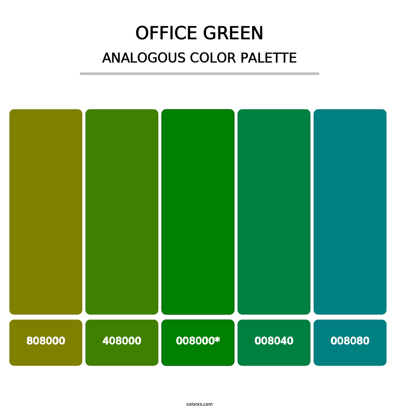 Office Green - Analogous Color Palette