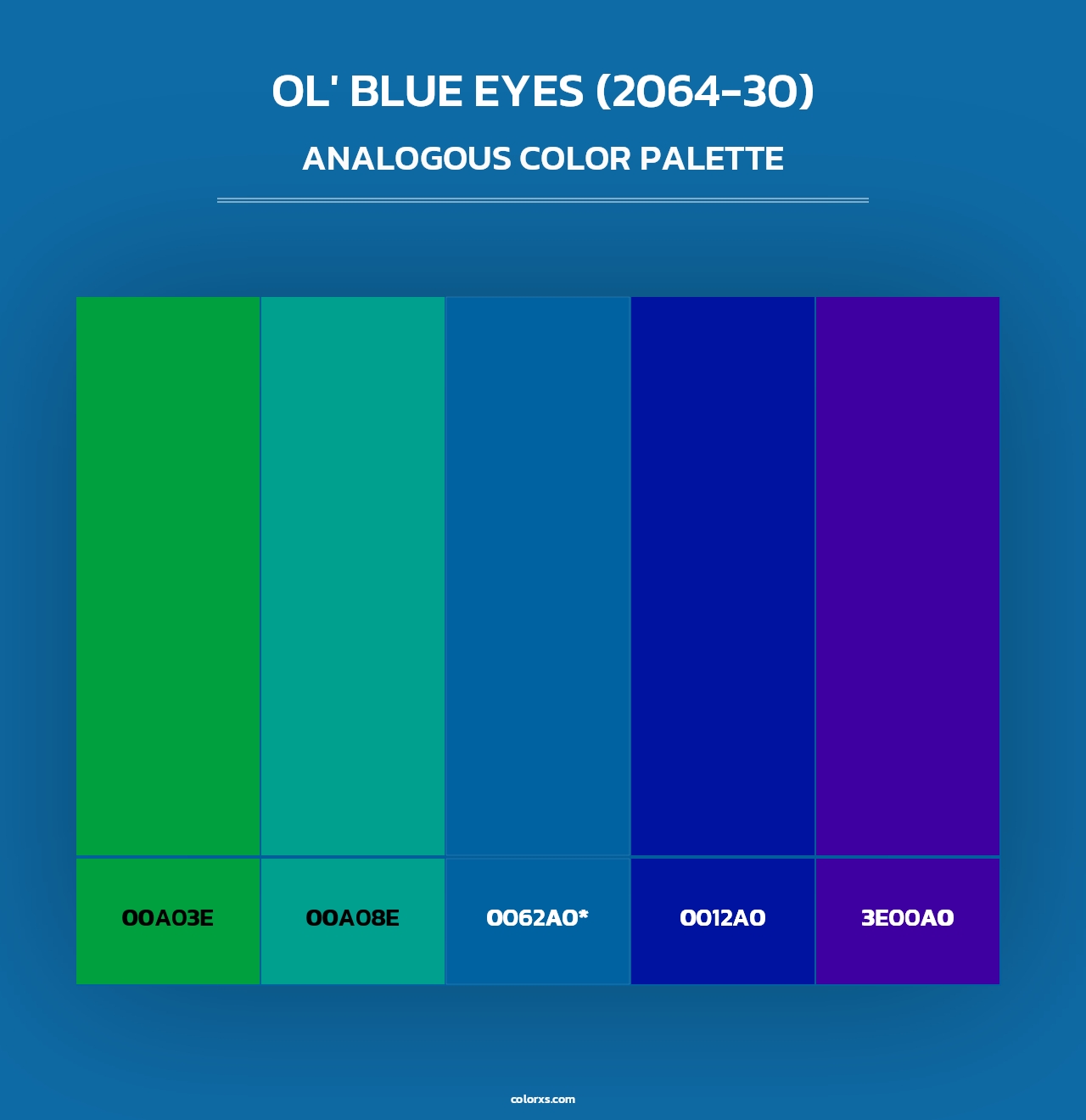 Ol' Blue Eyes (2064-30) - Analogous Color Palette
