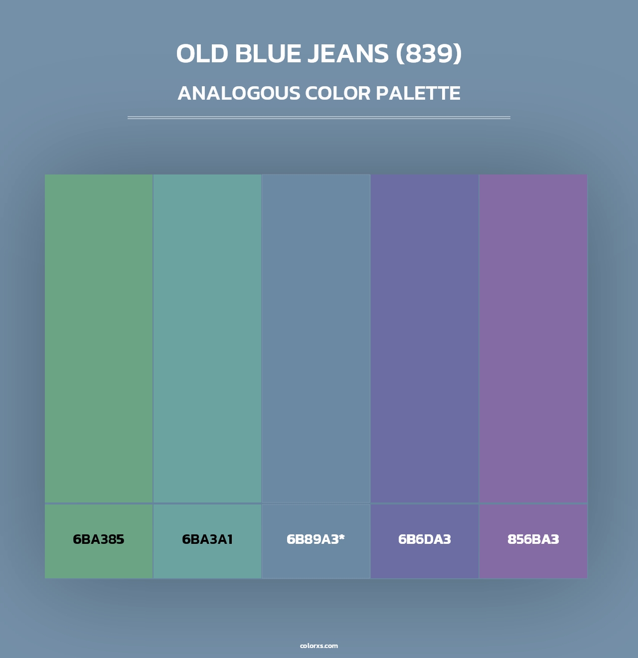Old Blue Jeans (839) - Analogous Color Palette