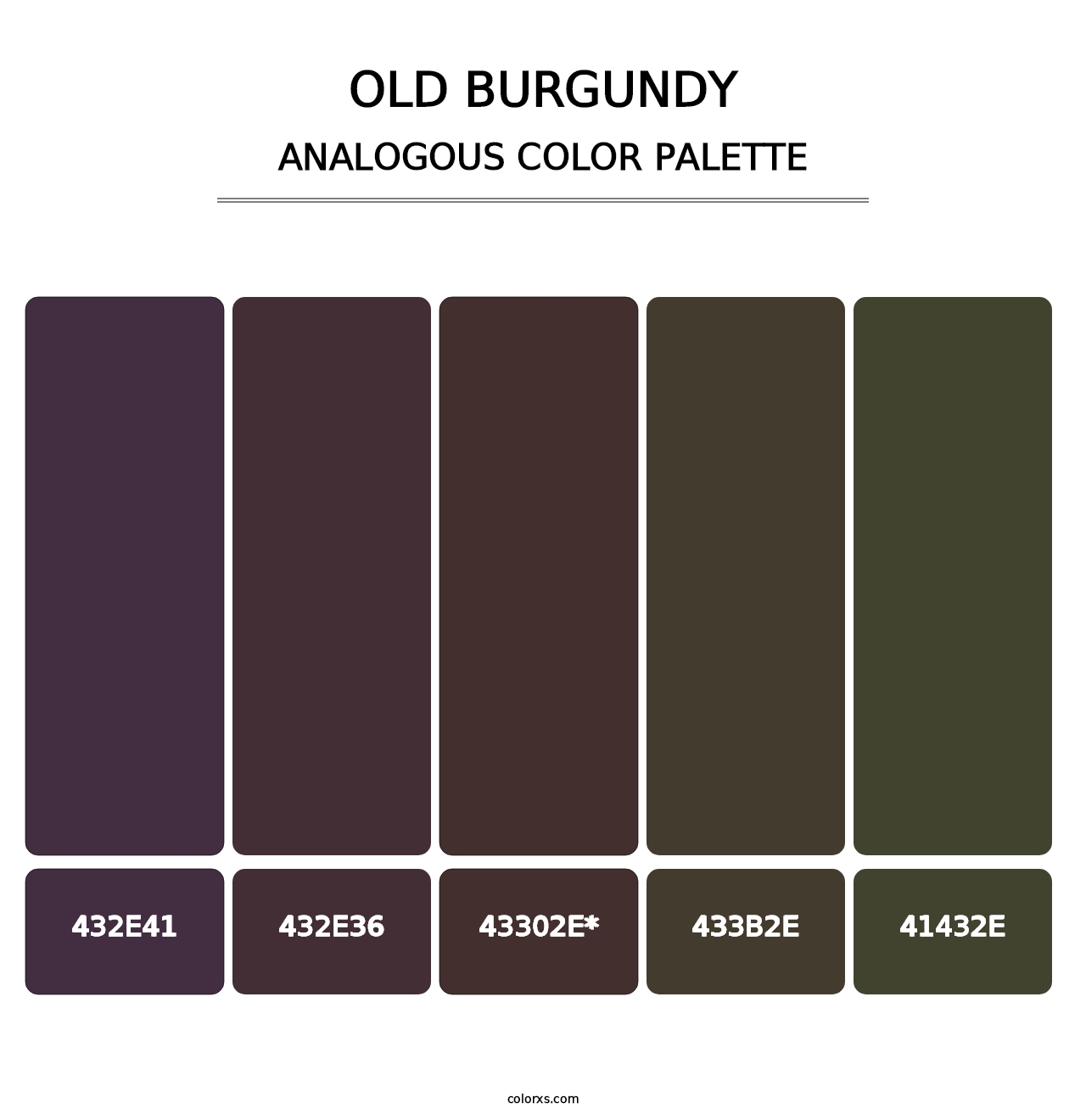 Old Burgundy - Analogous Color Palette