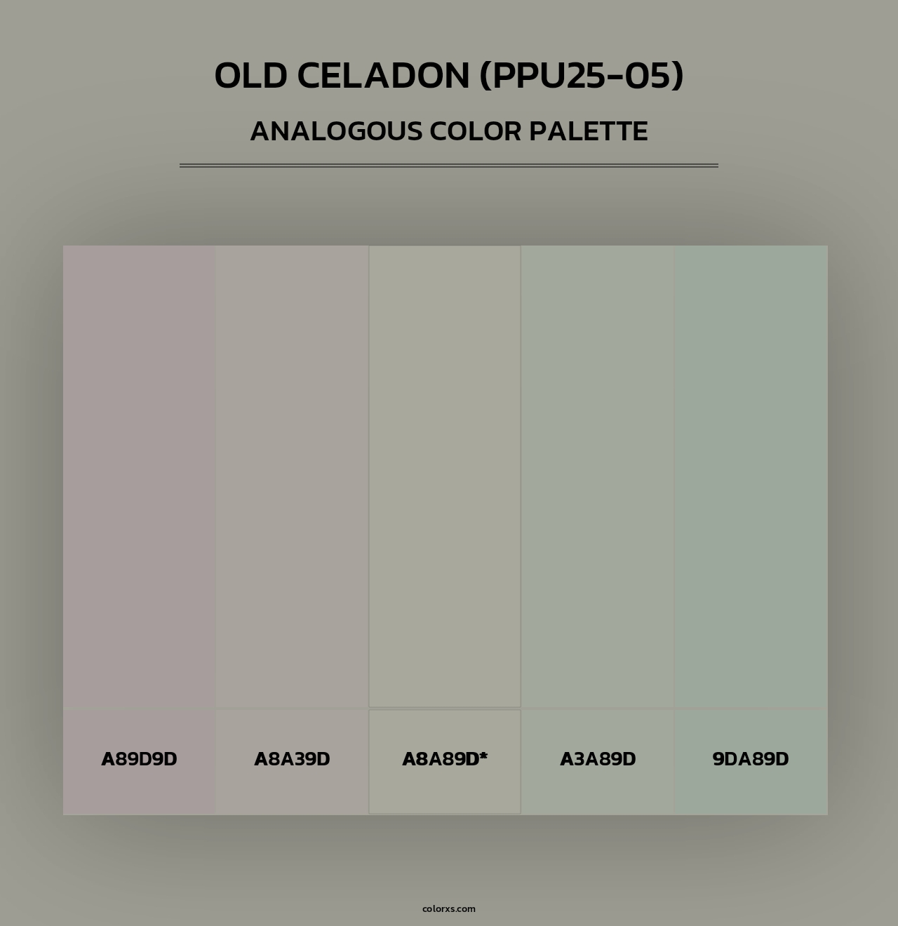 Old Celadon (PPU25-05) - Analogous Color Palette
