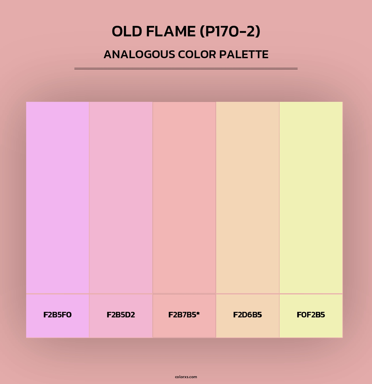 Old Flame (P170-2) - Analogous Color Palette