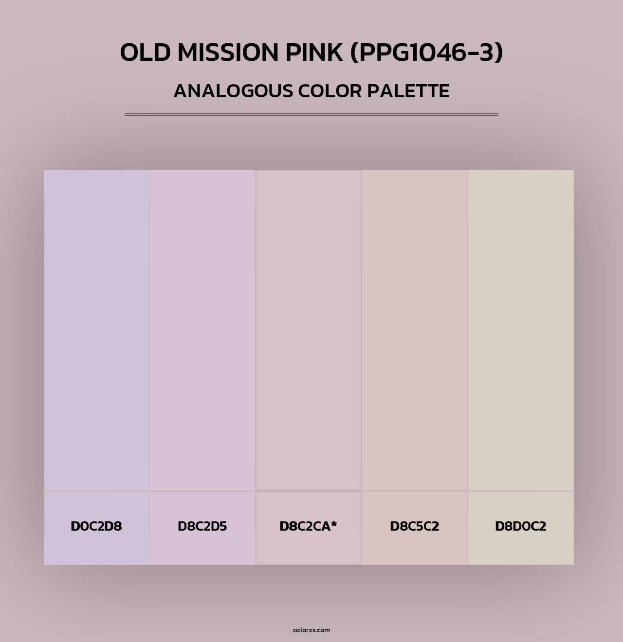 Old Mission Pink (PPG1046-3) - Analogous Color Palette