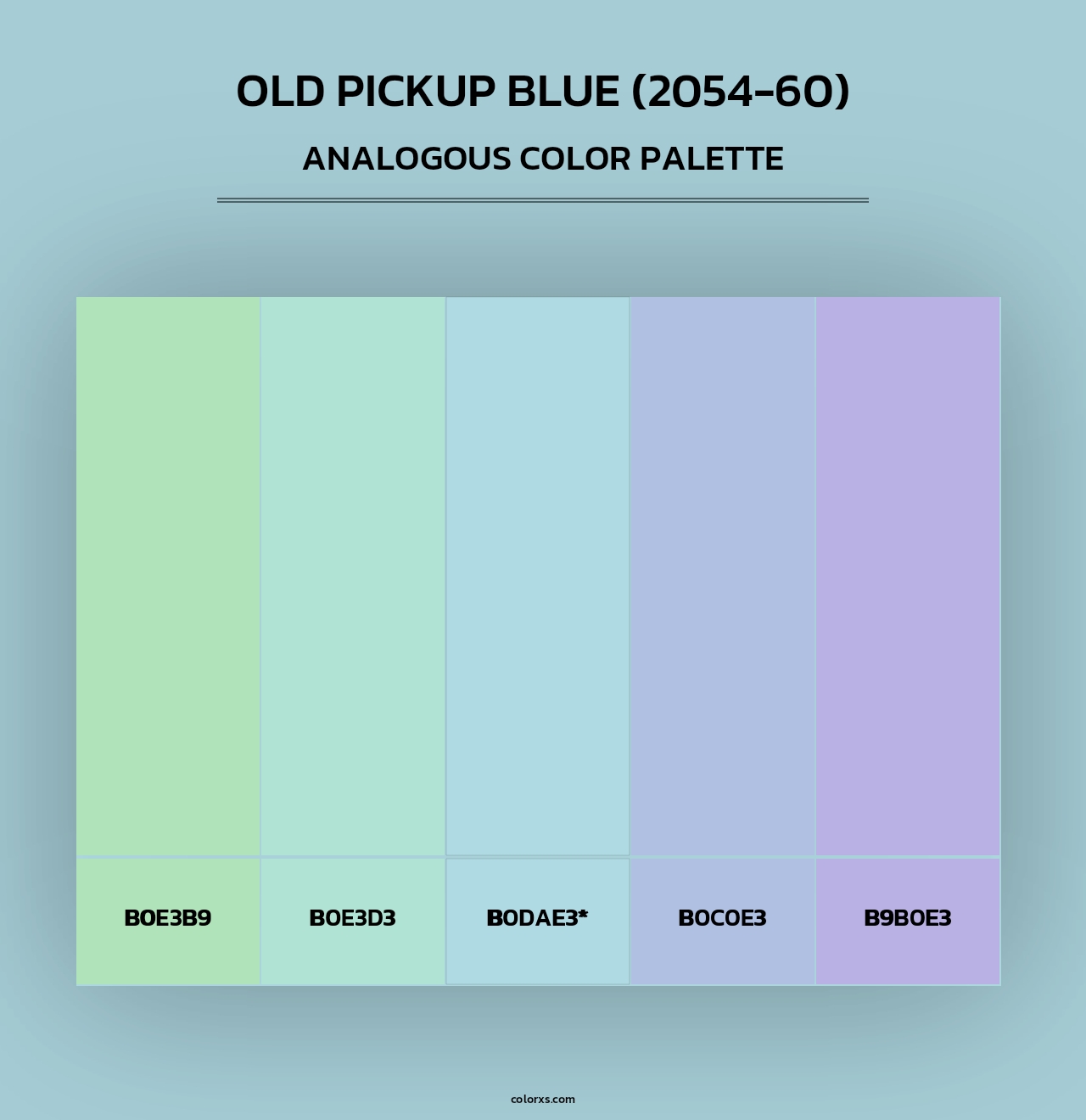 Old Pickup Blue (2054-60) - Analogous Color Palette