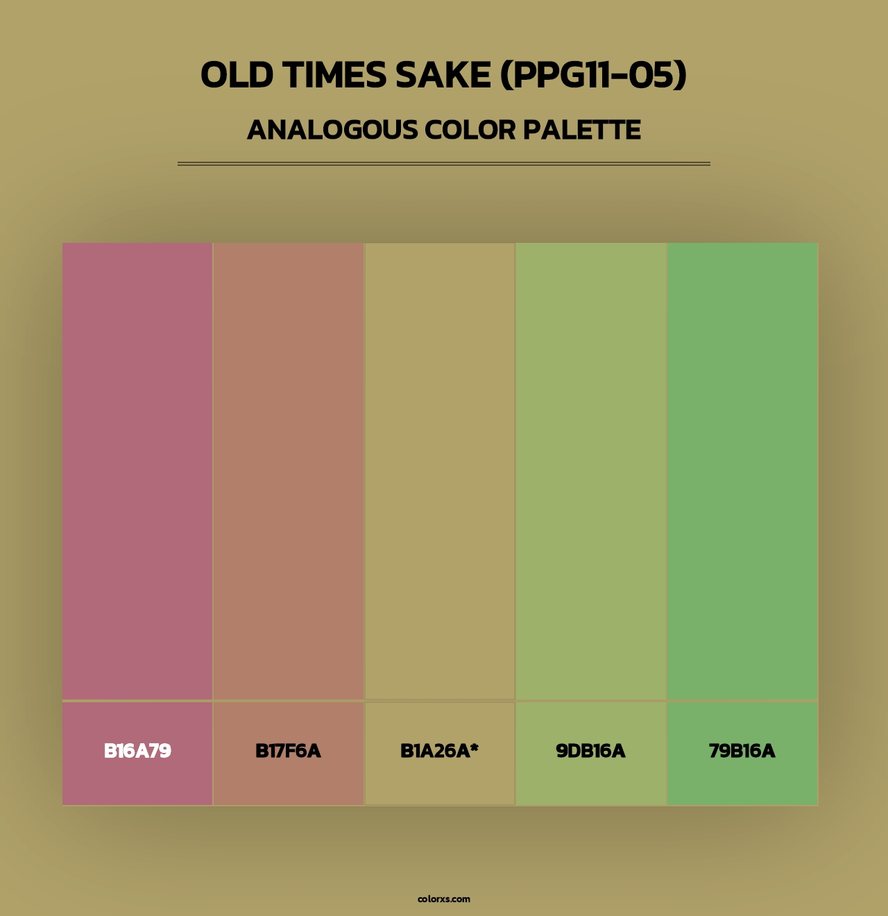 Old Times Sake (PPG11-05) - Analogous Color Palette