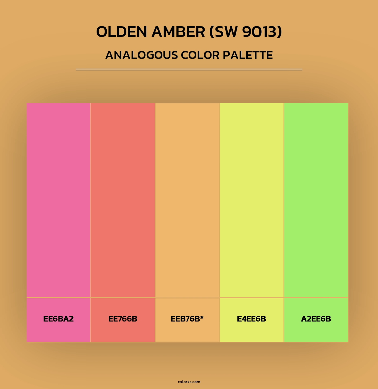 Olden Amber (SW 9013) - Analogous Color Palette