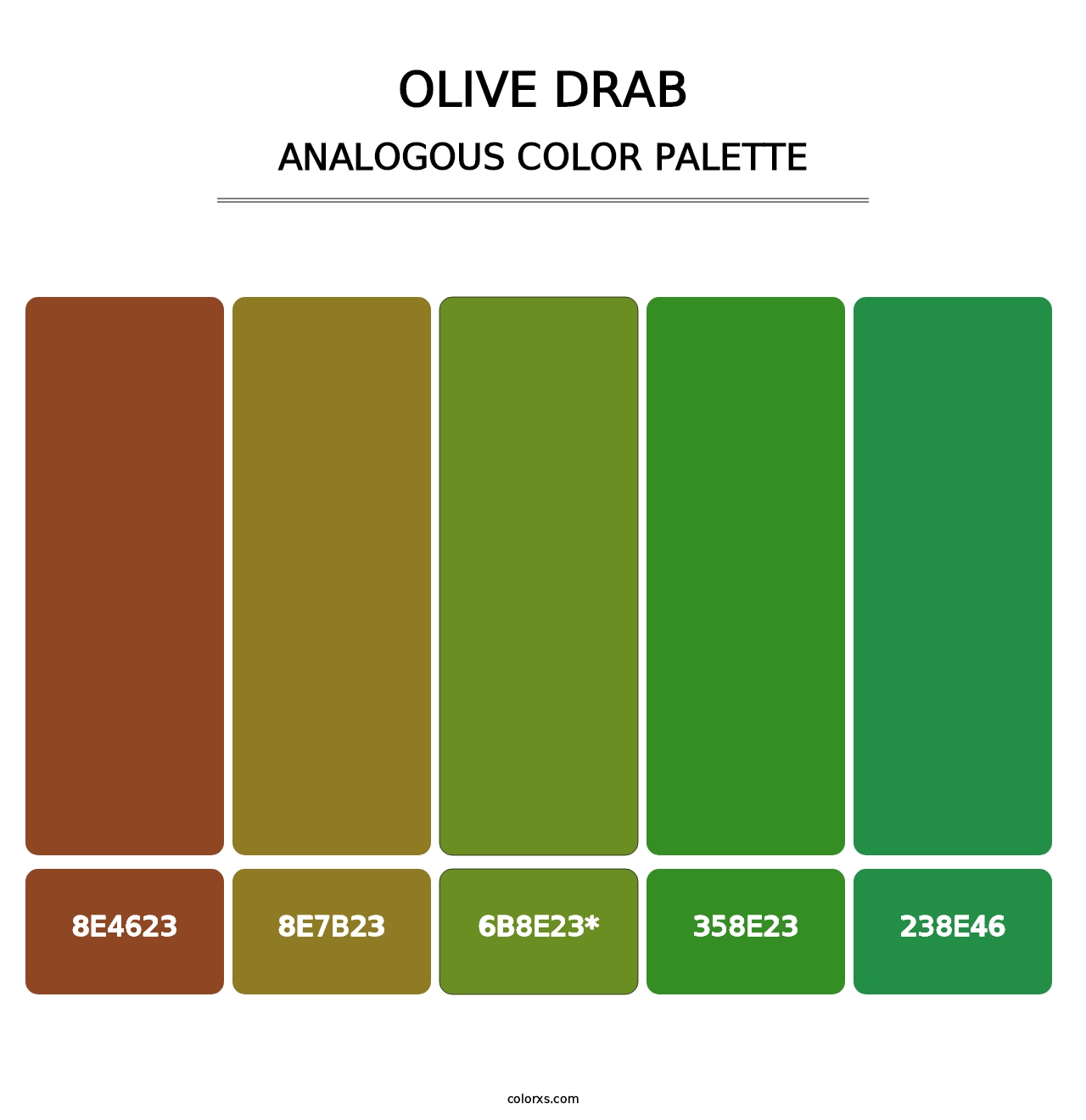 Olive Drab - Analogous Color Palette