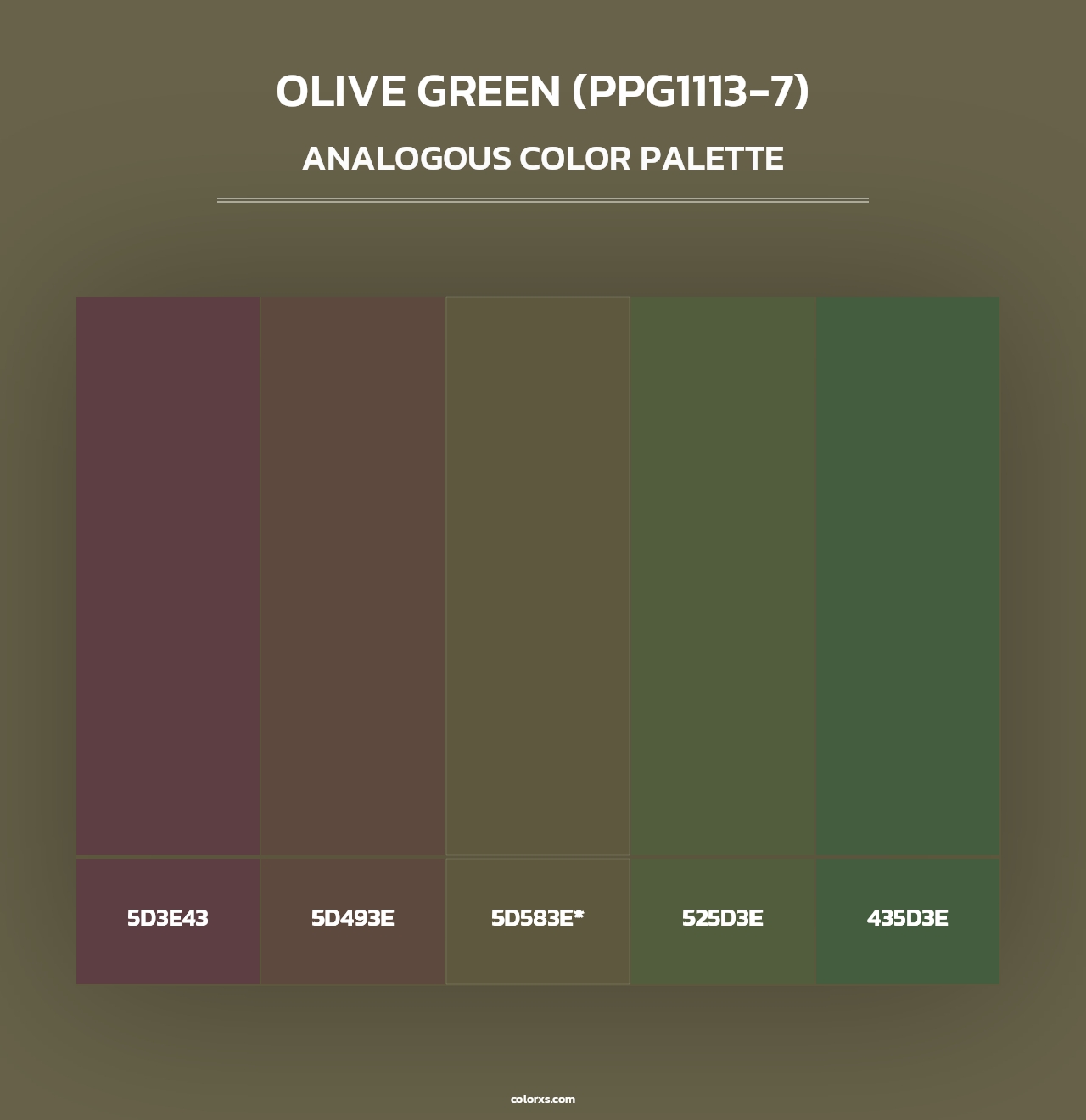 Olive Green (PPG1113-7) - Analogous Color Palette