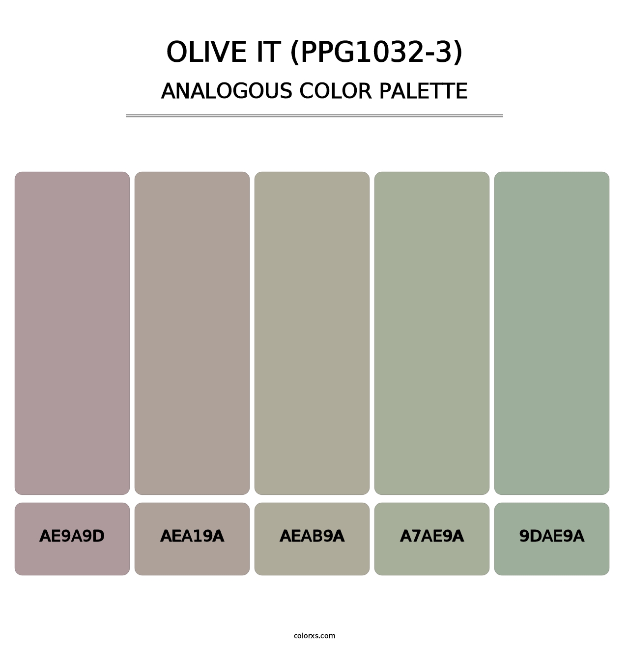 Olive It (PPG1032-3) - Analogous Color Palette