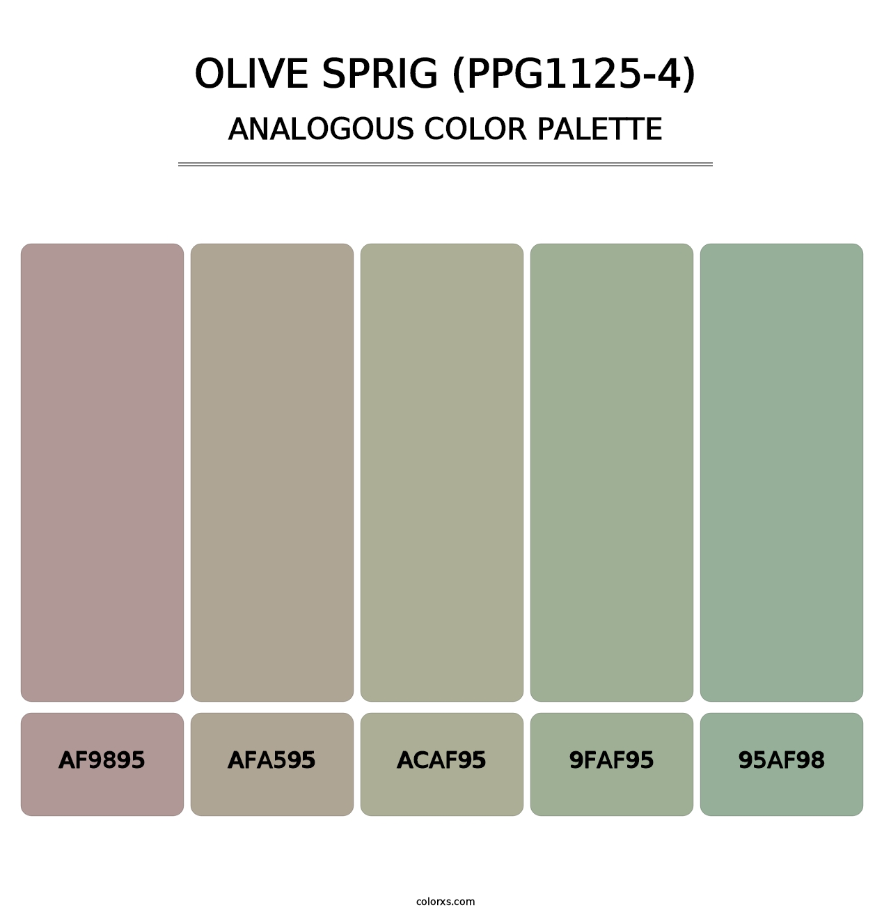 Olive Sprig (PPG1125-4) - Analogous Color Palette