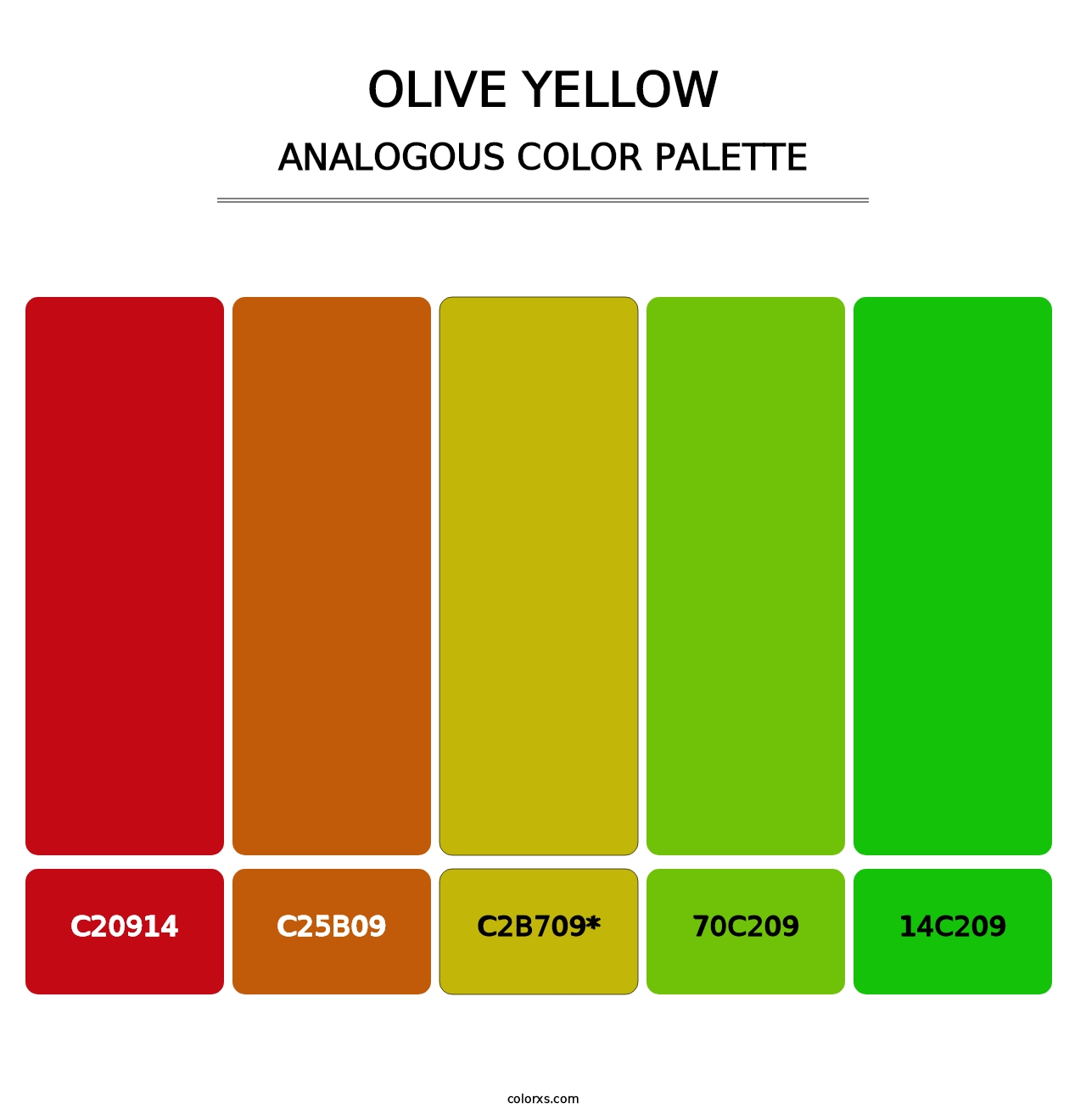Olive Yellow - Analogous Color Palette