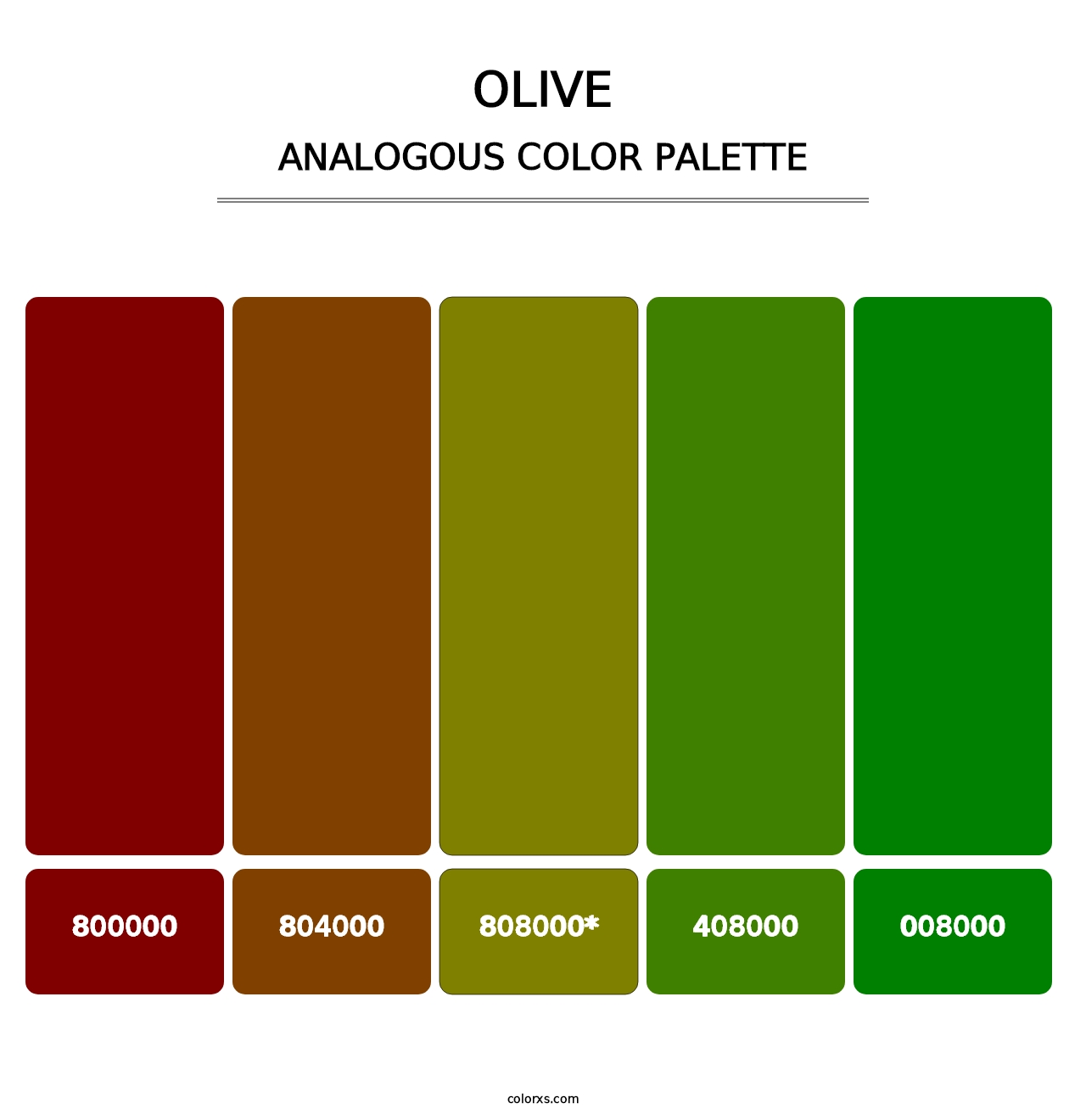 Olive - Analogous Color Palette