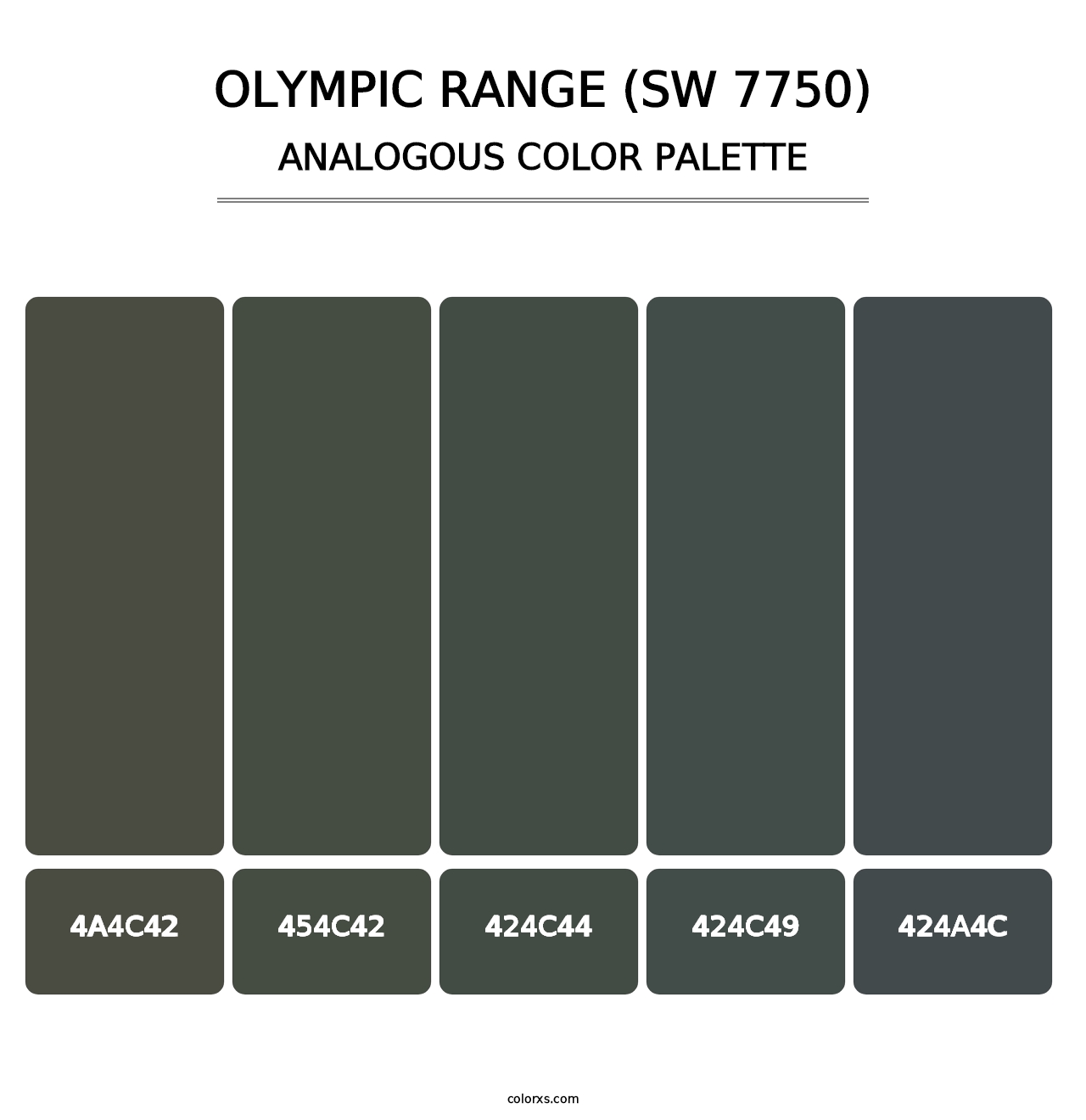 Olympic Range (SW 7750) - Analogous Color Palette