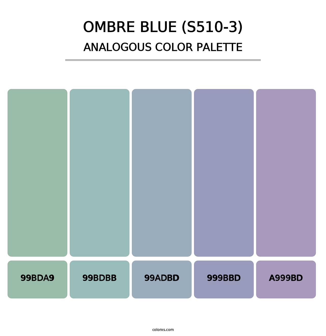Ombre Blue (S510-3) - Analogous Color Palette