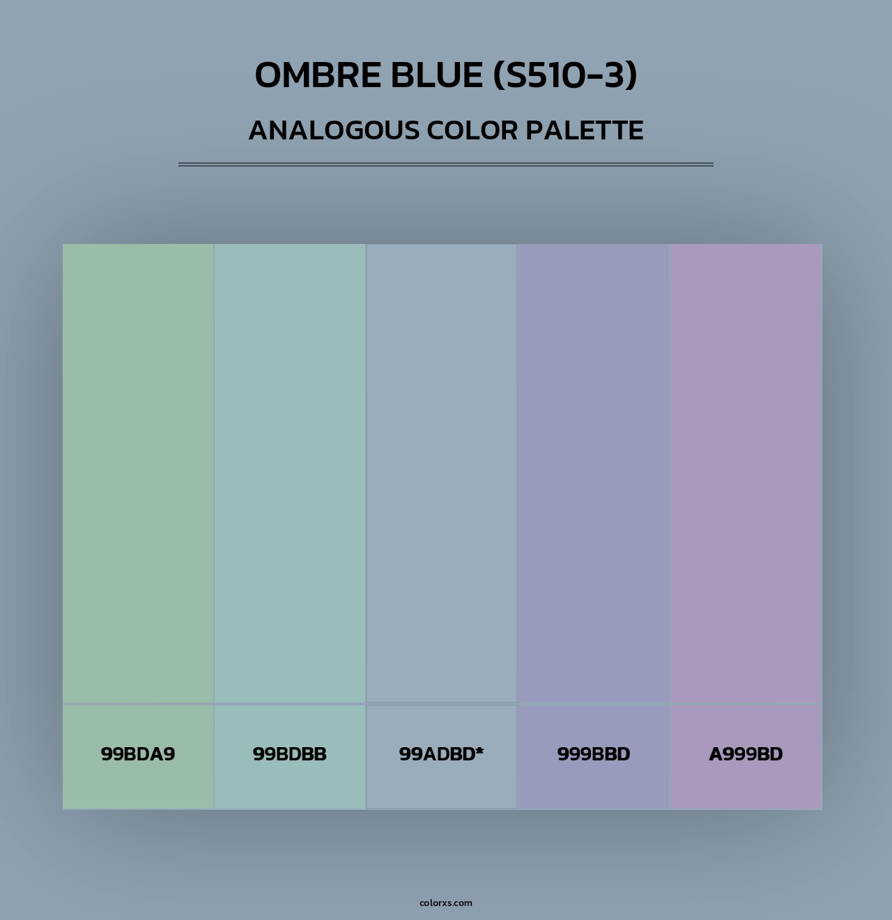 Ombre Blue (S510-3) - Analogous Color Palette