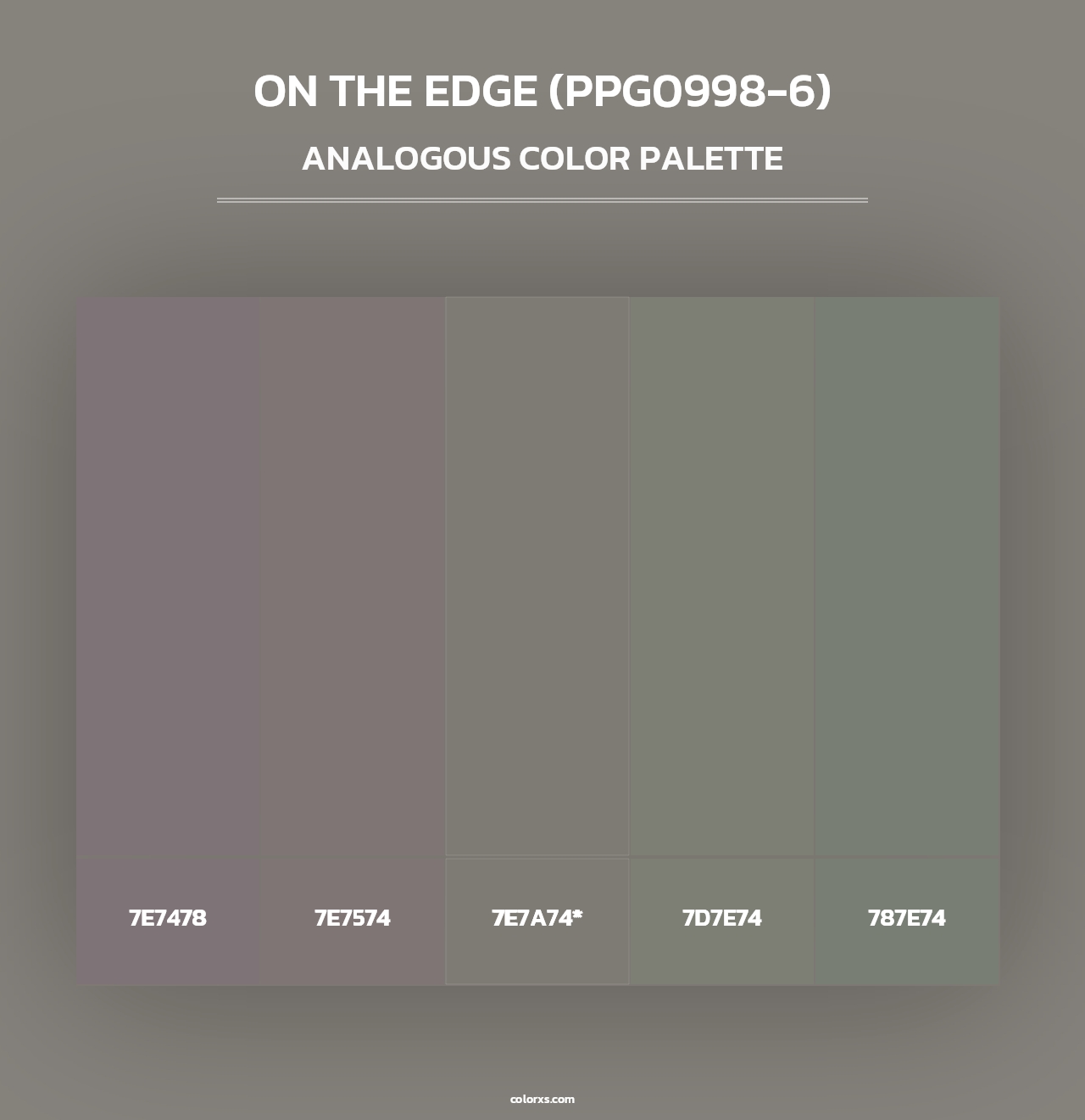 On The Edge (PPG0998-6) - Analogous Color Palette