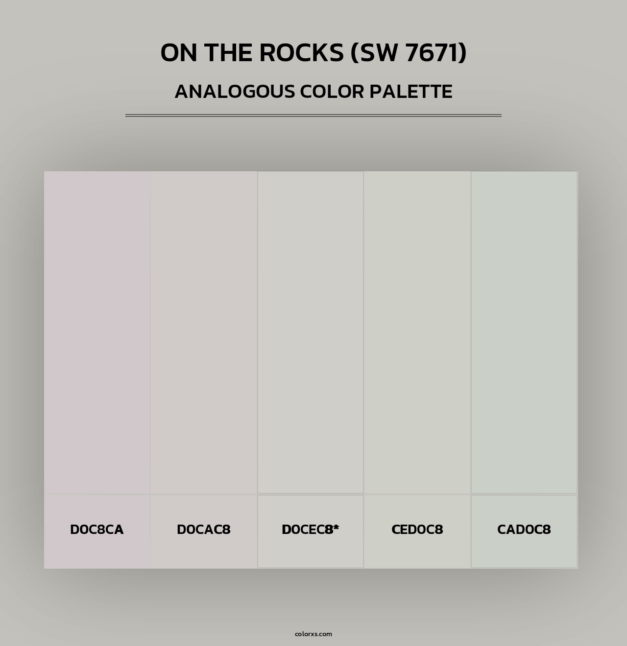 On the Rocks (SW 7671) - Analogous Color Palette