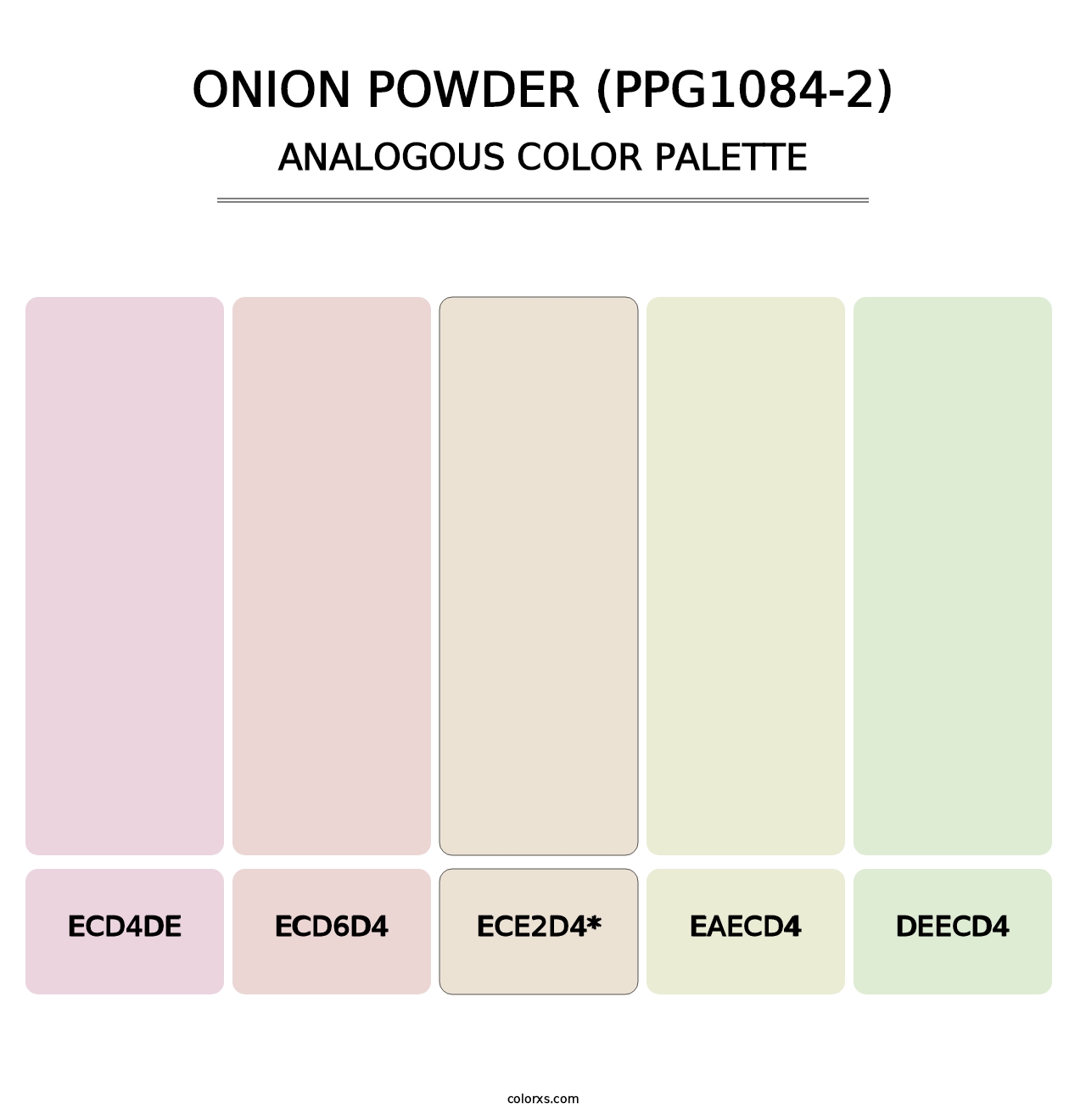 Onion Powder (PPG1084-2) - Analogous Color Palette
