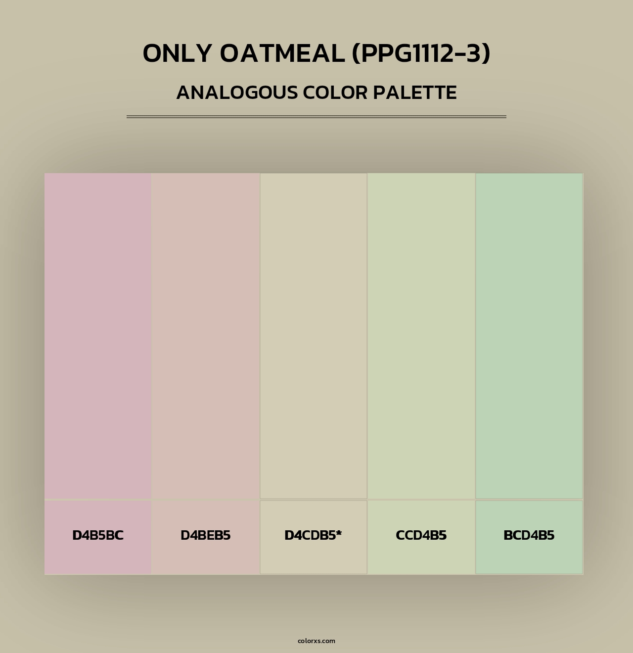 Only Oatmeal (PPG1112-3) - Analogous Color Palette
