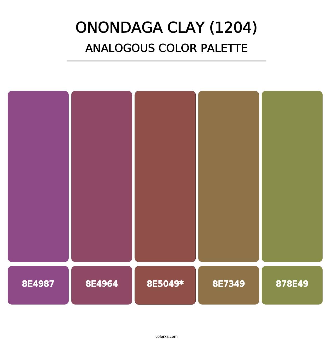 Onondaga Clay (1204) - Analogous Color Palette